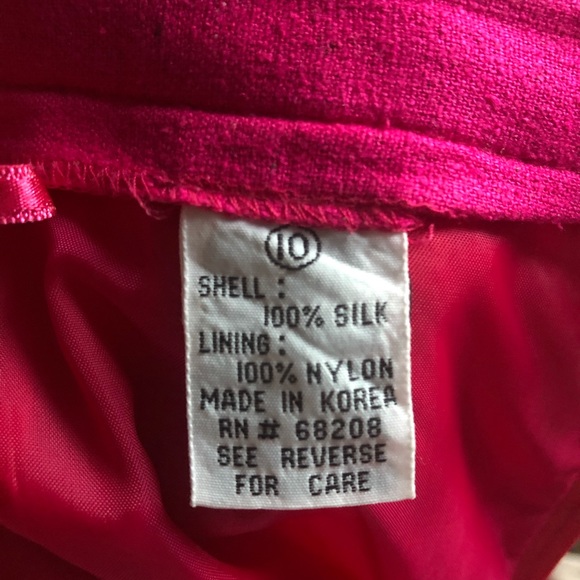 Vintage 100% Silk Matching Skirt Suit Set - Picture 15 of 15